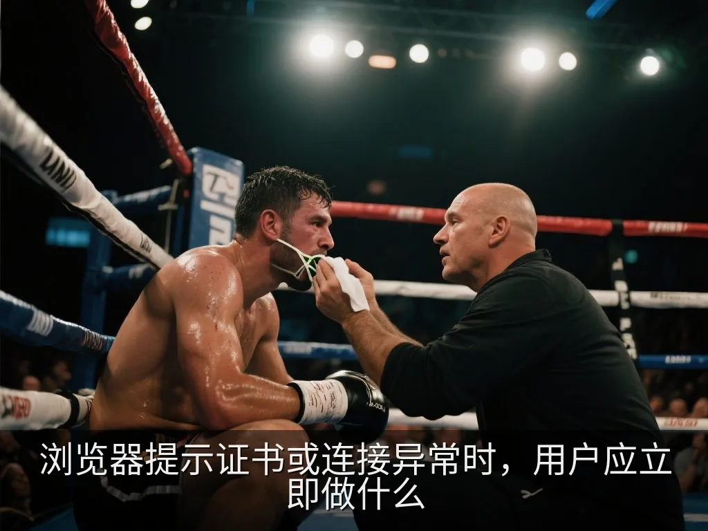 浏览器提示证书或连接异常时，用户应立即做什么